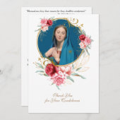 Condolence Beileid Vielen Dank Katholische Maria Dankeskarte (Vorne/Hinten)