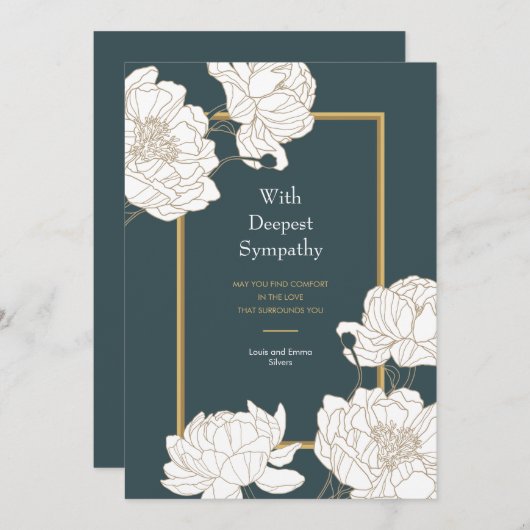 Condolence Card Einladung (Vorne/Hinten)