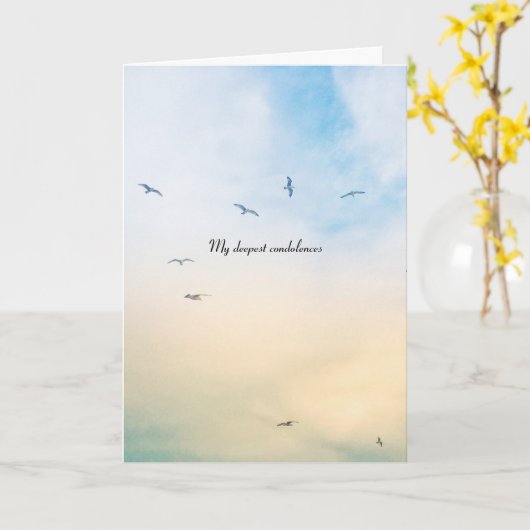 Condolence Card Karte (Gelbe Blume)