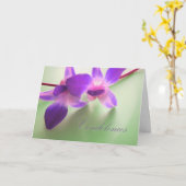 Condolence Card (lila Orchideen) Karte (Gelbe Blume)
