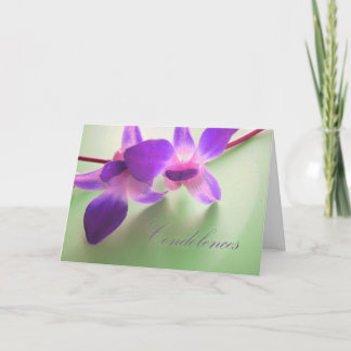 Condolence Card (lila Orchideen) Karte