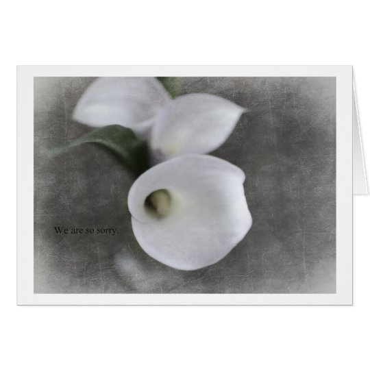 Condolence Card with Callas Karte