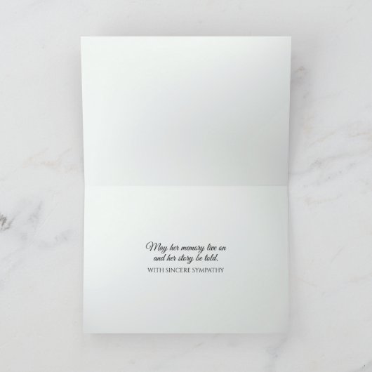 Condolence Monarch Butterfly On a Pencil Karte (Innenseite)