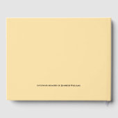 Condolence Personalisiert Foto Moderne Kalligraphi Gästebuch (Rückseite)