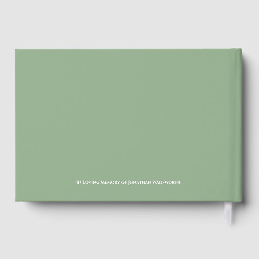 Condolence Stone Bridge Bauernhof Wasserfarbe Gästebuch (Rückseite)