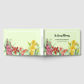 Condolence Warm Color Floral Spring Blocks Gästebuch (Voll)