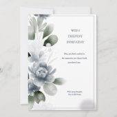 Condolence Watercolor Floral Sympathy Card Einladung (Vorderseite)
