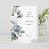Condolence Watercolor Floral Sympathy Card Einladung (Stehend Vorderseite)