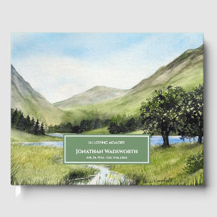 Condolence Watercolor Lake Buttermere Cumbria Gästebuch