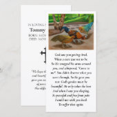 Condolences Blessing Purple, Blue, Orange Prayer (Vorne/Hinten)