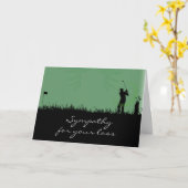 Condolences Card für einen Mann, der Golf liebt Karte (Gelbe Blume)