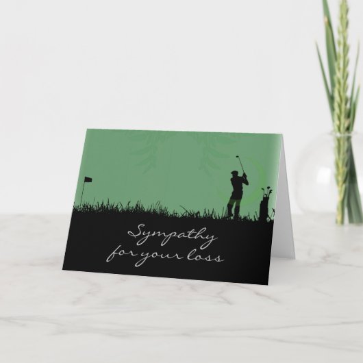 Condolences Card für einen Mann, der Golf liebt Karte (Vorderseite)