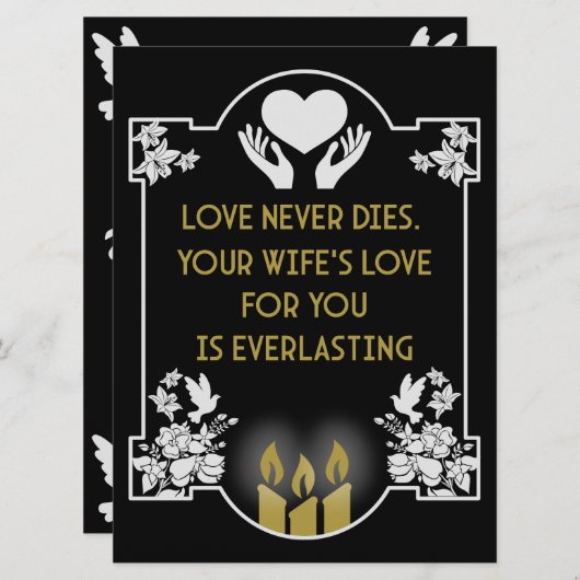 Condolences Message Ehefrau (Vorne/Hinten)