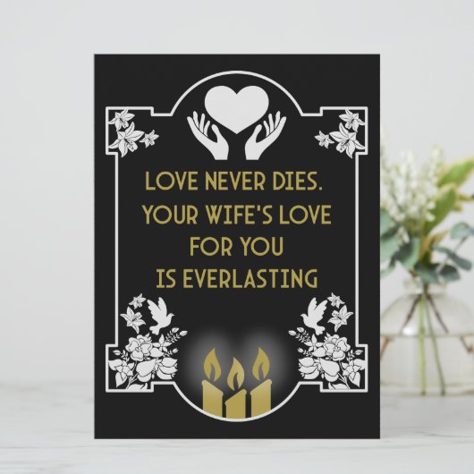 Condolences Message Ehefrau (Stehend Vorderseite)