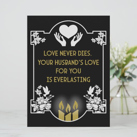 Condolences Message Husband (Stehend Vorderseite)