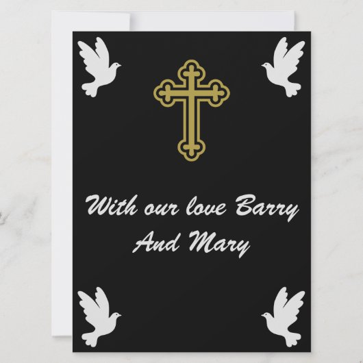 Condolences Message Husband (Rückseite)