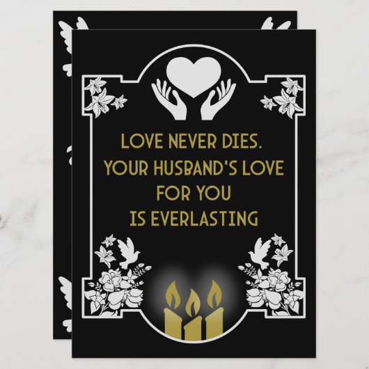 Condolences Message Husband (Vorne/Hinten)