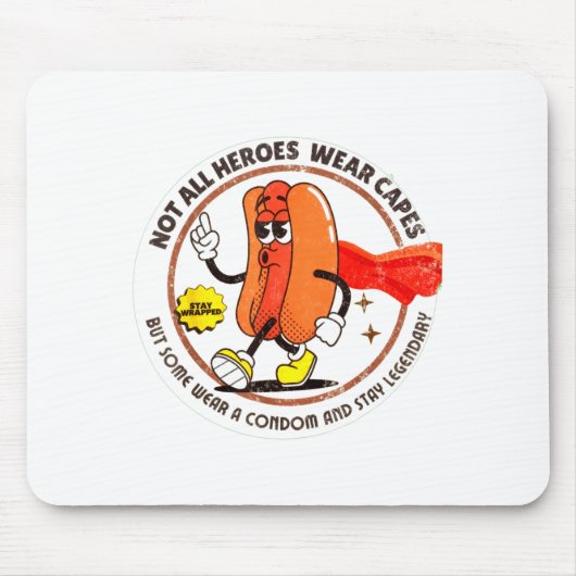 Condom Legend Inappropriate Funny 90s Retro T Funn Mousepad (Vorne)
