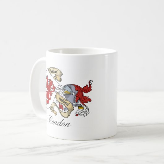 Condon Familienwappen Kaffeetasse (Vorderseite Links)