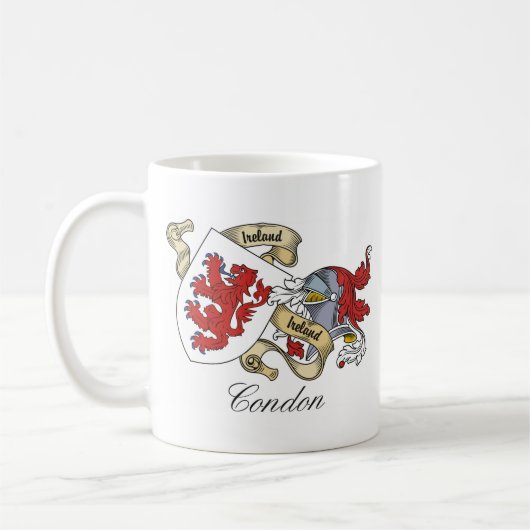 Condon Familienwappen Kaffeetasse (Links)