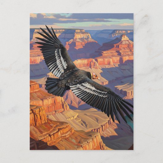 Condor am Grand Canyon Nationalpark Postkarte (Vorderseite)