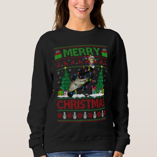 Condor Bird Xmas Tree Ugly Santa Condor Christma Sweatshirt (Vorderseite)