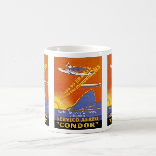Condor ~ Flughafen Brasilien Kaffeetasse (Mittel)