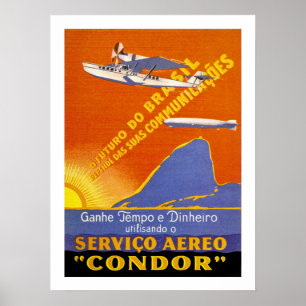 Condor ~ Flughafen Brasilien Poster