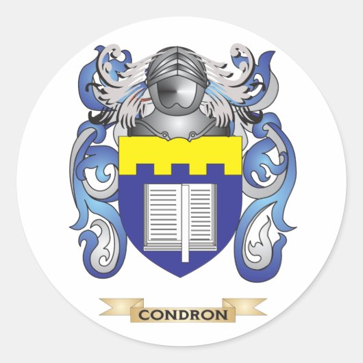 Condron Coat of Arms Runder Aufkleber (Vorderseite)
