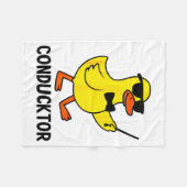 Conducktor Funny Duck Music Pun Orchestra Design  Fleecedecke (Vorderseite (Horizontal))