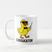 Conducktor Funny Duck Music Pun Orchestra Design  Kaffeetasse (Links)