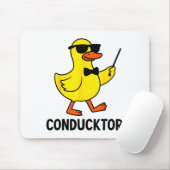 Conducktor Funny Duck Music Pun Orchestra Design Mousepad (Mit Mouse)