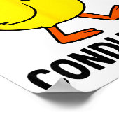 Conducktor Funny Duck Music Pun Orchestra Design Poster (Ecke)