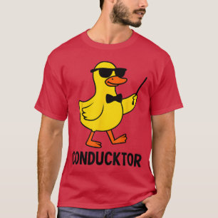 Conducktor Lustige Enten-Musik-Pun-Orchester-Desig T-Shirt