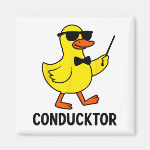 Conducktor Lustige Enten-Musik-Wortspiel-Orchester Magnet