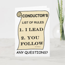 Conductor List Of Rules Karte