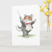 Conductor Mouse Card Karte (Gelbe Blume)