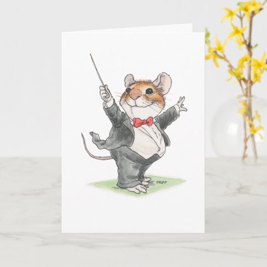 Conductor Mouse Card Karte (Gelbe Blume)
