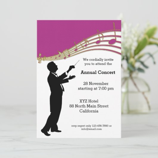 Conductor Orchestra Einladung (Stehend Vorderseite)