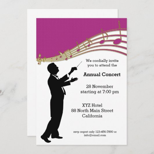 Conductor Orchestra Einladung (Vorne/Hinten)