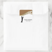 Conductor Orchestra Quadratischer Aufkleber (Tasche)