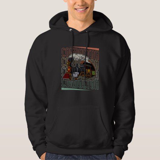 Conductor railroad Model station Railway worker 1 Hoodie (Vorderseite)