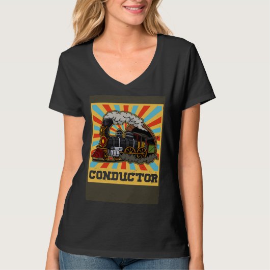 Conductor railroad Model station Railway worker T-Shirt (Vorderseite)