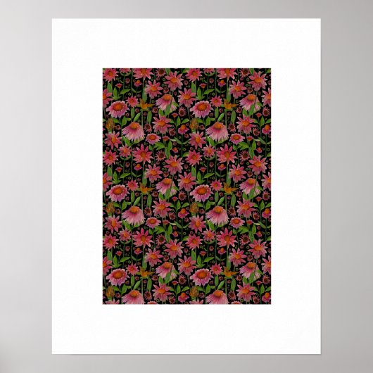 Cone Blume Blumenmuster Poster (Vorne)