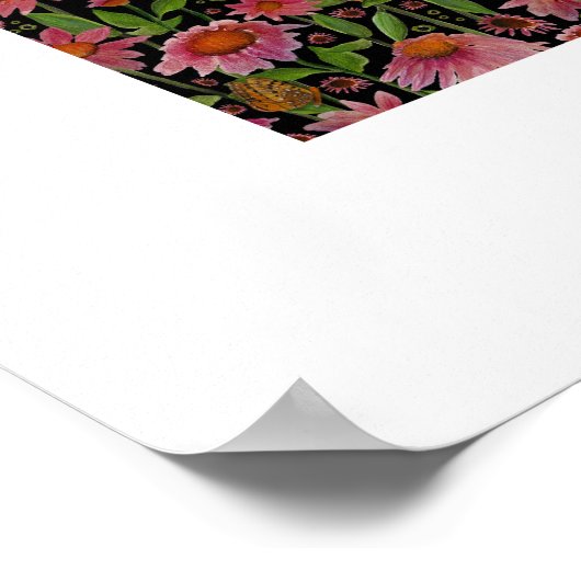 Cone Blume Blumenmuster Poster (Ecke)