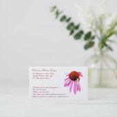 Cone Blume Business Card Visitenkarte (Stehend Vorderseite)