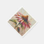Cone-Blume Impasto-Malerei Serviette (Ecke)