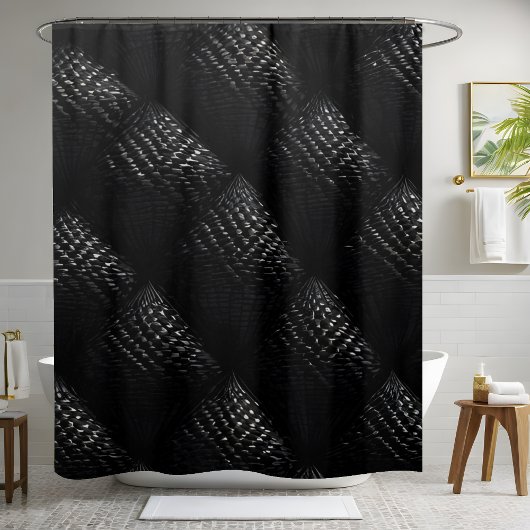 Cone Design Black Dusche Vorhang