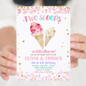 Cone Ice Cream Joint Birthday Party Einladung