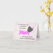 Cone of Shame Dackel Style Note Card Karte (Gelbe Blume)